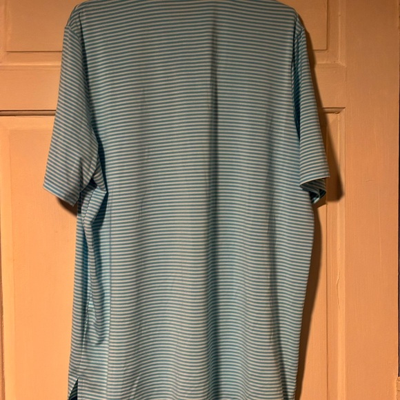 Ralph. Lauren RLX The Reserve At Lake Keowee Golf Polo  Size XL Teal Striped - Picture 6 of 7